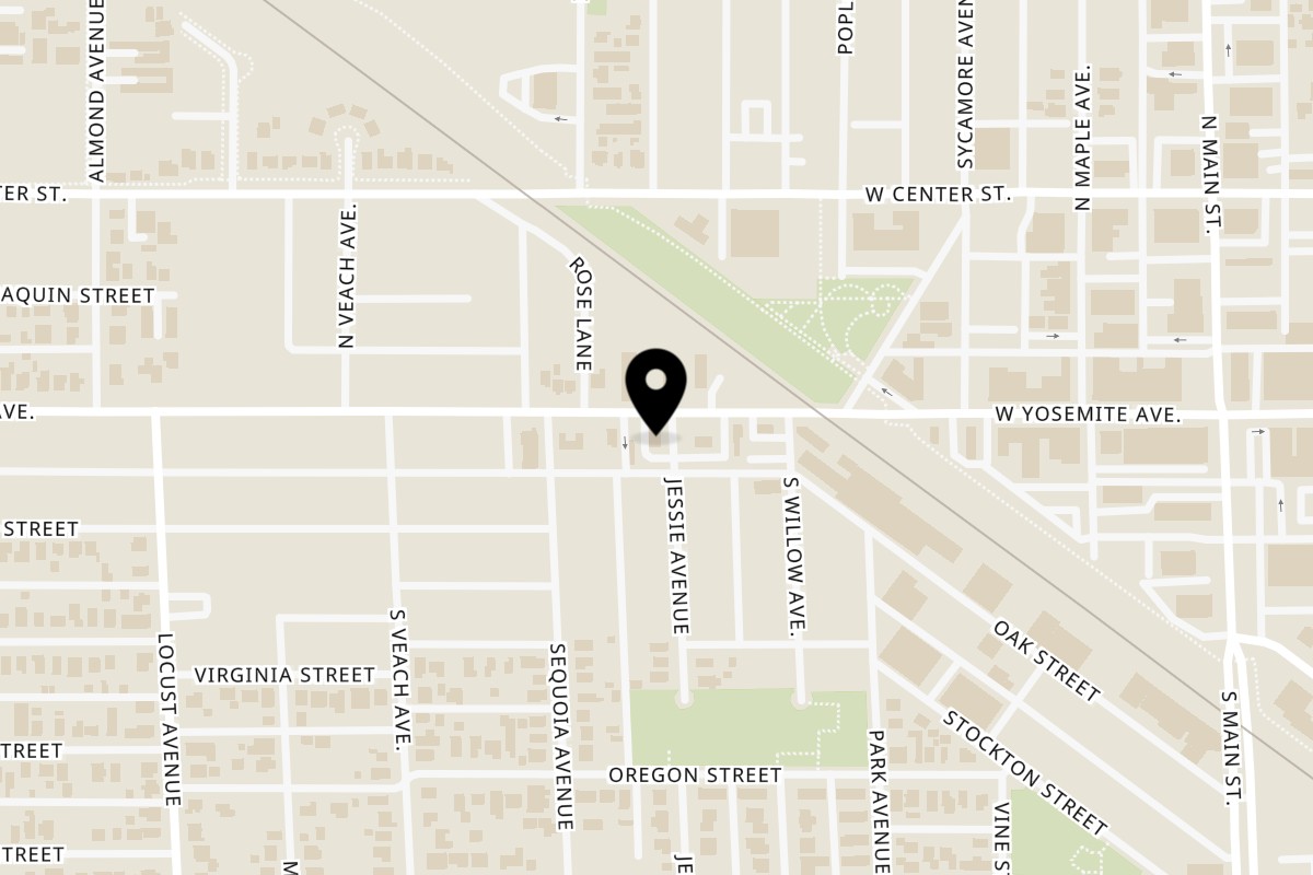 Map showing the location of Don Mayita Authentic Mexican Restaurant Manteca on 504 W Yosemite Ave in Manteca